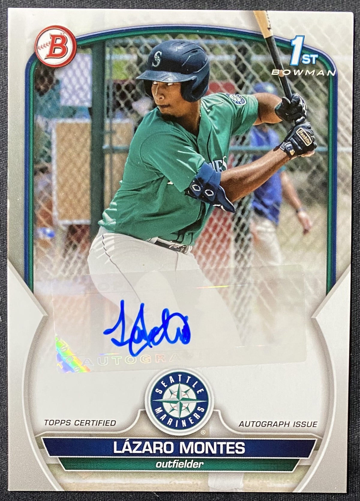 2023 Bowman Paper Prospects Lazaro Montes 1st Bowman Auto PPA-LMS Mariners