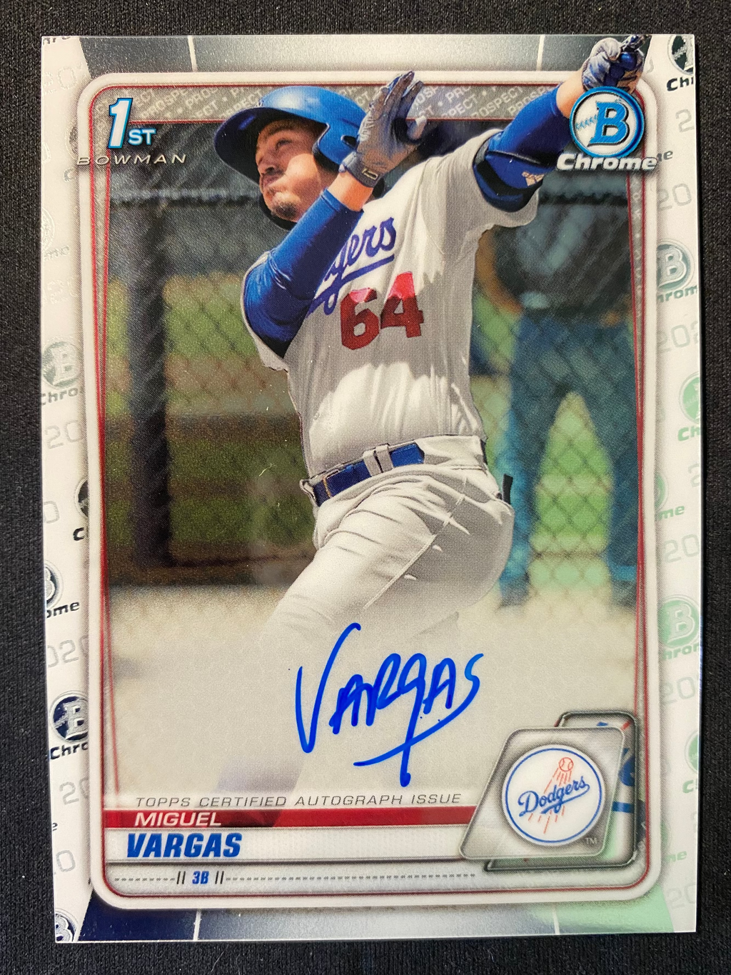 2020 Bowman Chrome Miguel Vargas Auto RC Autograph White Sox