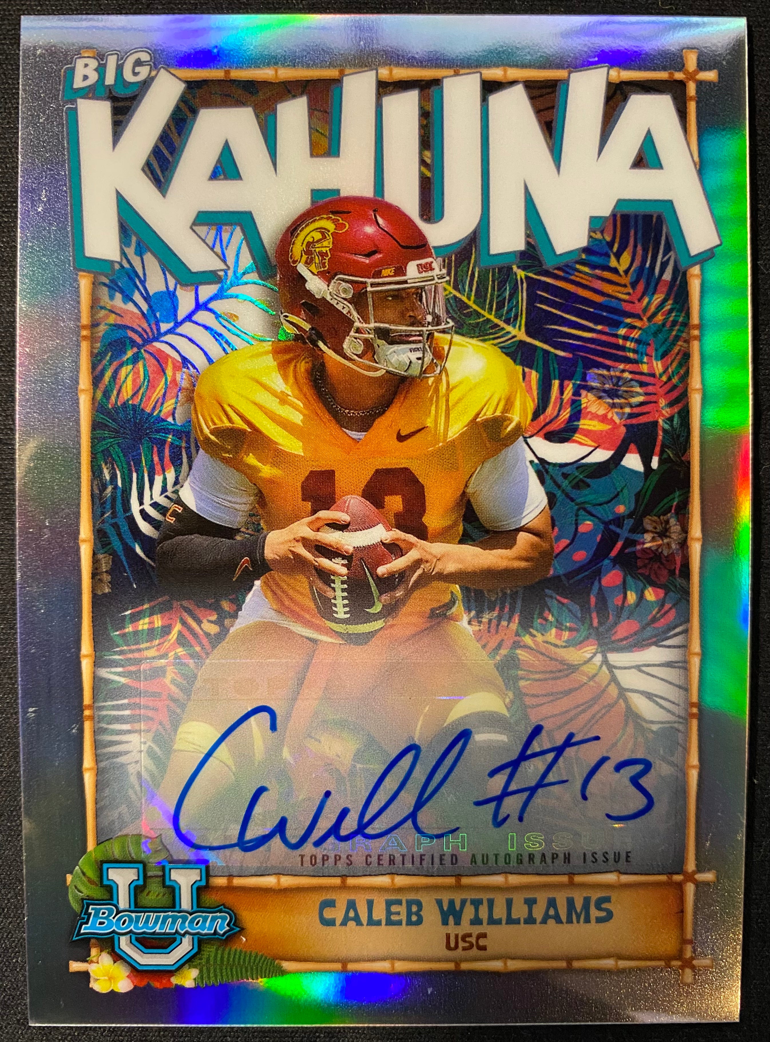 2022 Bowman U Big Kahuna Caleb Williams Auto /150 Chrome Autograph Bears USC