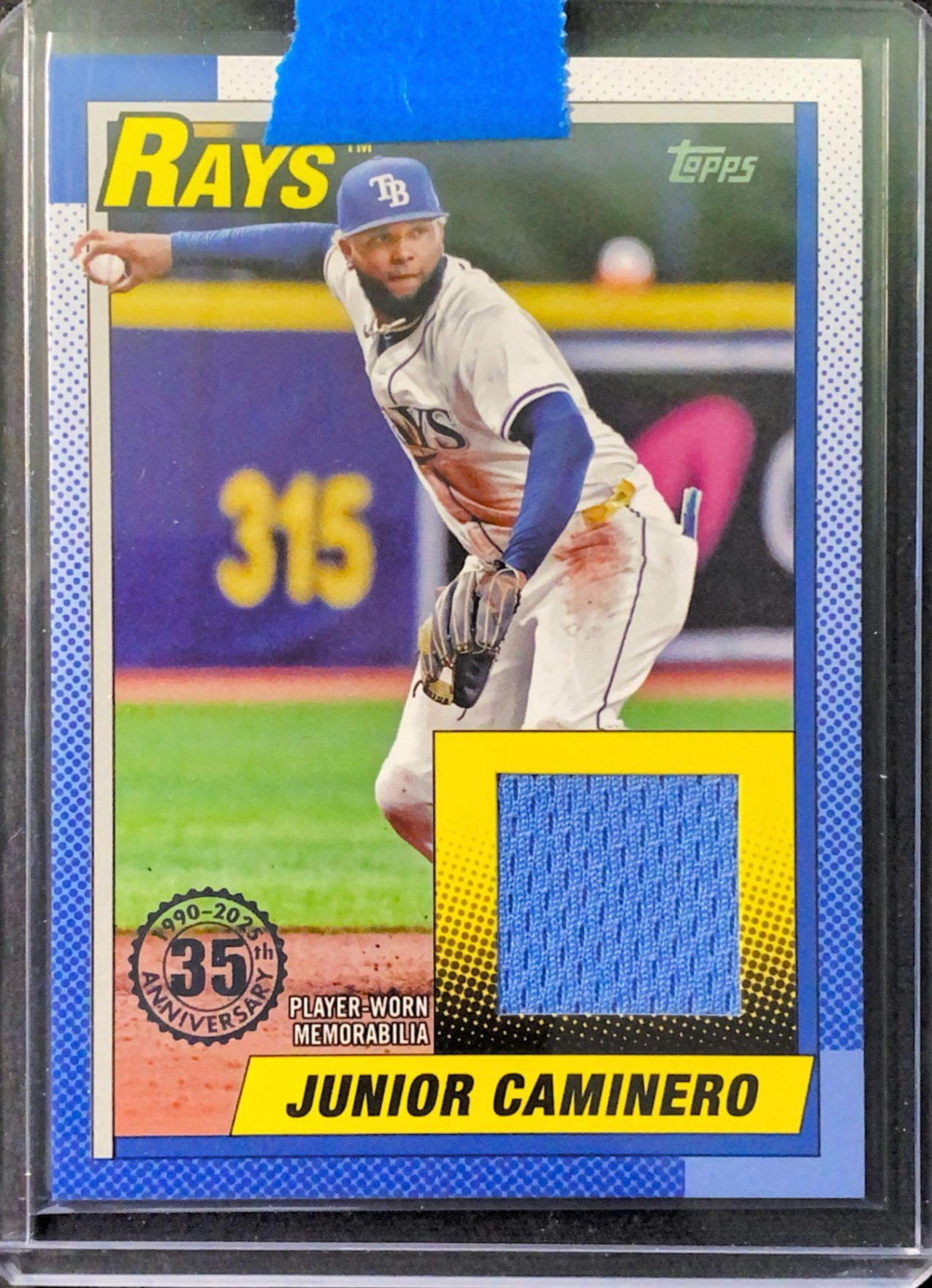 2025 Topps Junior Caminero 1990 Relic Jersey Materials