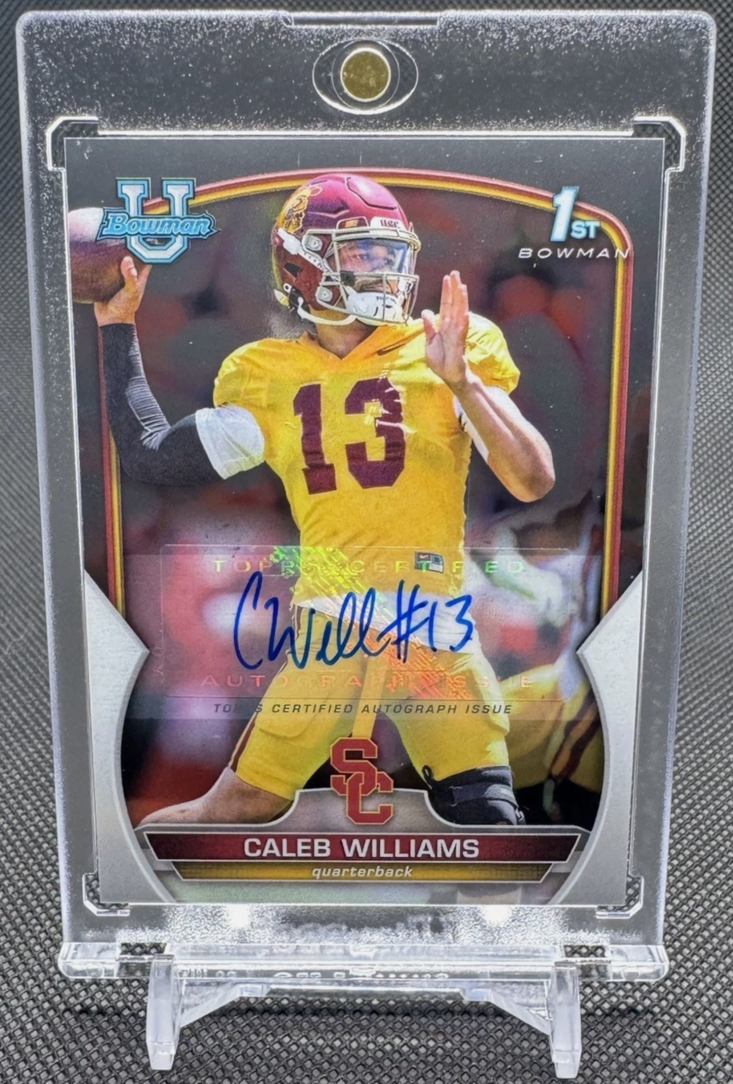 2022 Bowman Chrome Caleb Williams Auto RC Bears USC Autograph