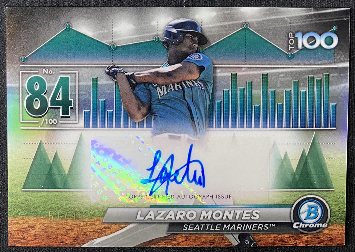 2024 Bowman Chrome Scouts Top 100 Lazaro Montes Refractor Auto /99 BTPA-84